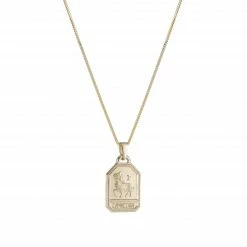 Ariel Gordon Jewelry Zodiac Dog Tag Necklace FINE JEWELRY