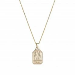 Ariel Gordon Jewelry Zodiac Dog Tag Necklace FINE JEWELRY