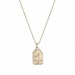 Ariel Gordon Jewelry Zodiac Dog Tag Necklace FINE JEWELRY