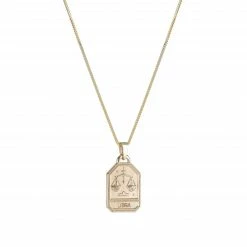 Ariel Gordon Jewelry Zodiac Dog Tag Necklace FINE JEWELRY