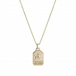 Ariel Gordon Jewelry Zodiac Dog Tag Necklace FINE JEWELRY