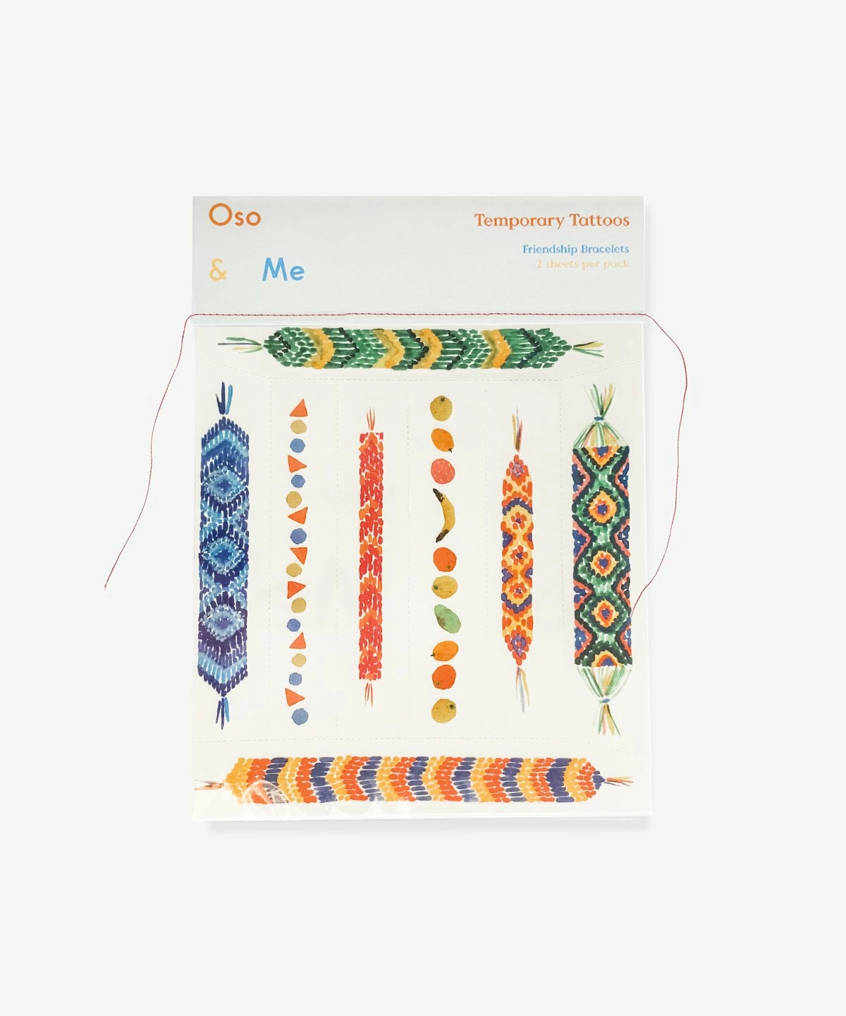 Oso & Me Temporary Tattoo Set, Friendship Bracelets 2 Oso & Me Temporary Tattoo Set, Friendship Bracelets