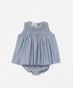 Oso & Me For Kids Nora Baby Dress, Chambray Stripe