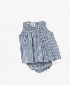 Oso & Me For Kids Nora Baby Dress, Chambray Stripe