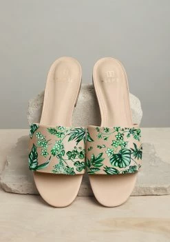 ALEPEL Wear Emerald Jungle Beige Slide
