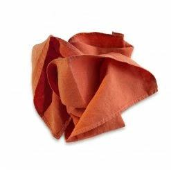 Bertioli By Thyme Orange Rust Linen Napkin