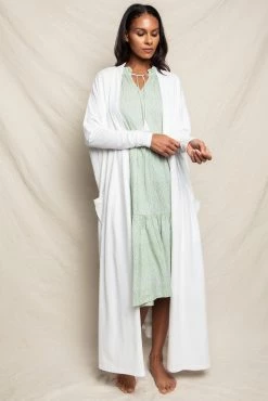 Petite Plume Wear Luxe Pima Cotton White Duster 6 Petite Plume Wear Luxe Pima Cotton White Duster