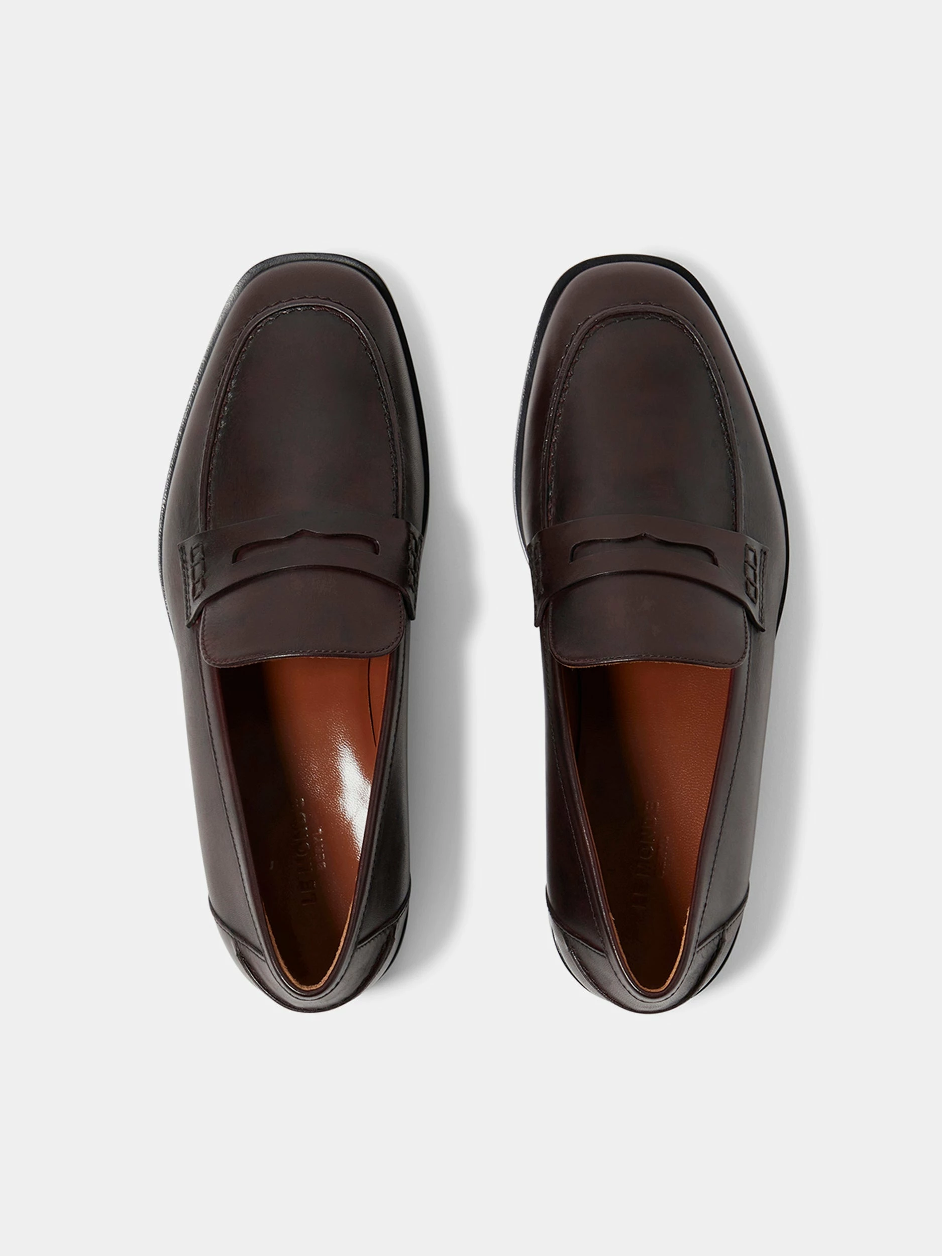 Le Monde Béryl Penny Loafers In Cordovan Leather Wear 2 Le Monde Béryl Penny Loafers In Cordovan Leather Wear