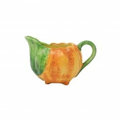 Vietri Pumpkins Figural Pumpkin Sauce Server