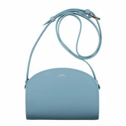 A.P.C. Demi-Lune Mini Bag, Sky Blue Wear