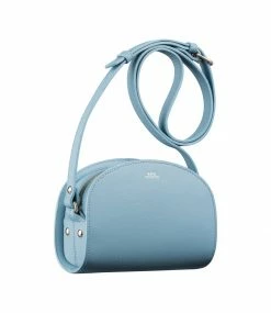 A.P.C. Demi-Lune Mini Bag, Sky Blue Wear