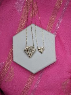 Campbell + Charlotte Wear Mini Juju Diamond Charm Necklace 14 Campbell + Charlotte Wear Mini Juju Diamond Charm Necklace