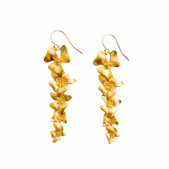 M Donohue Collection Molly Gold Flower Earrings