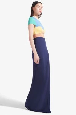 Staud Piera Dress, Cool Ocean Multi