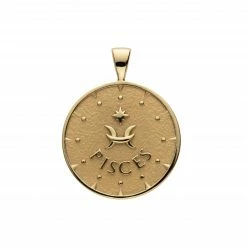 Jane Win PISCES JW Zodiac Pendant Coin (Feb 19 - Mar 20)