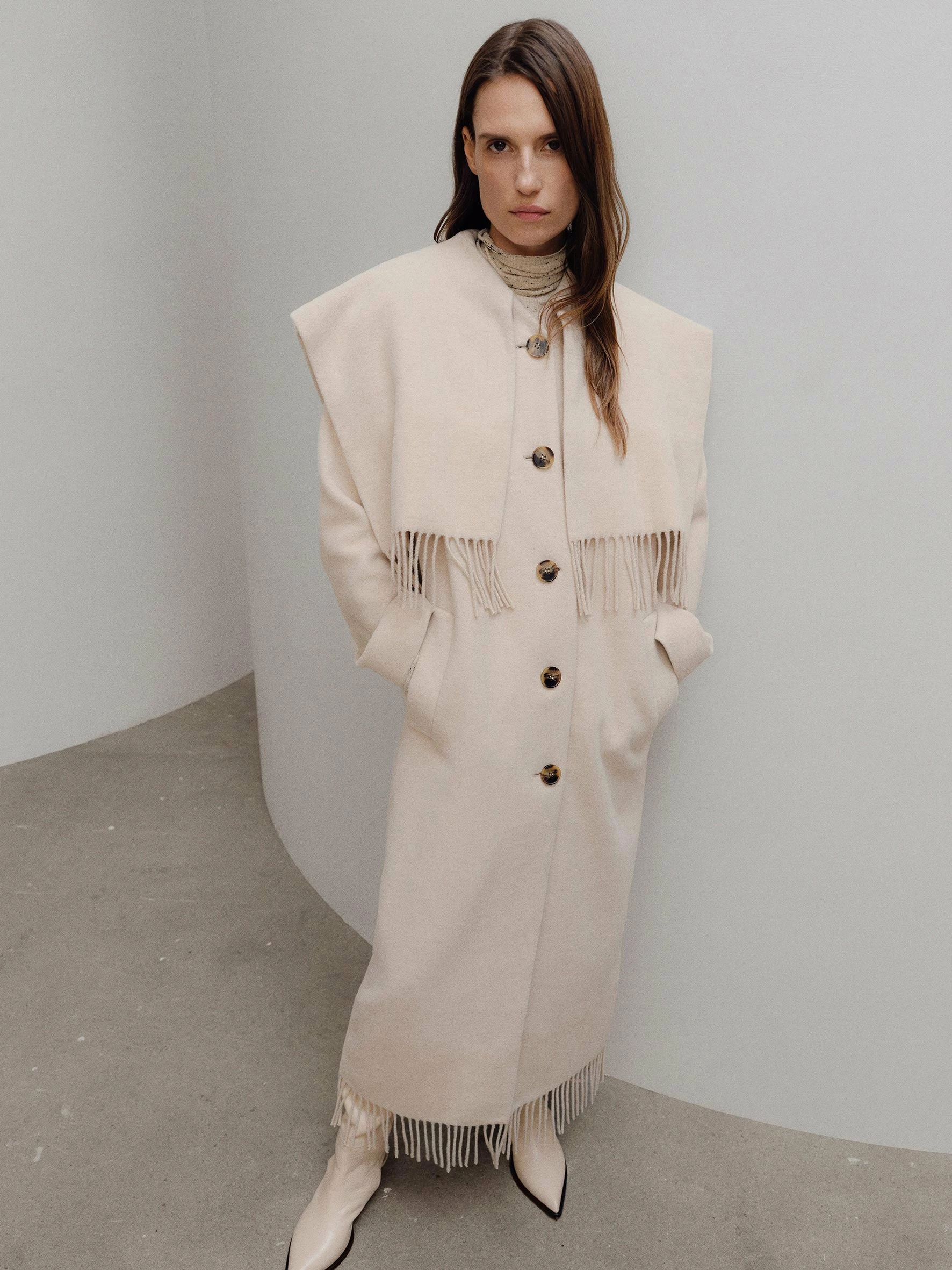 By Malene Birger Maisha Wool Coat, Cream Wear 3 By Malene Birger Maisha Wool Coat, Cream Wear