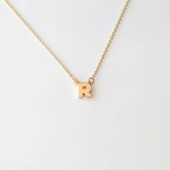 THATCH Initial Necklace Wear