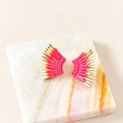 Mignonne Gavigan Mini Madeline Earrings, Neon Pink Wear