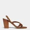 Le Monde Béryl Rope Sandal Heel In Rust Suede