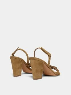 Le Monde Béryl Rope Sandal Heel In Sand Suede
