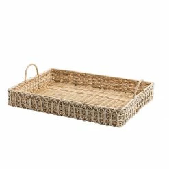 Juliska Provence Rattan Whitewash Rectangular Tray Serving Pieces