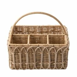 Juliska Provence Rattan Whitewash Silverware Caddy With Place For Napkins Serving Pieces 7 Juliska Provence Rattan Whitewash Silverware Caddy With Place For Napkins Serving Pieces