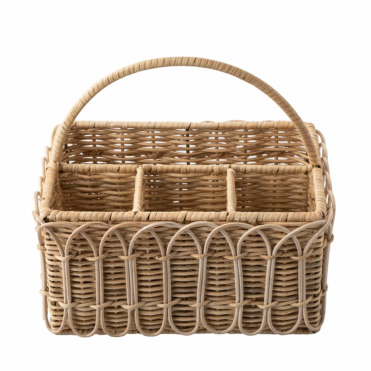 Juliska Provence Rattan Whitewash Silverware Caddy With Place For Napkins Serving Pieces 3 Juliska Provence Rattan Whitewash Silverware Caddy With Place For Napkins Serving Pieces