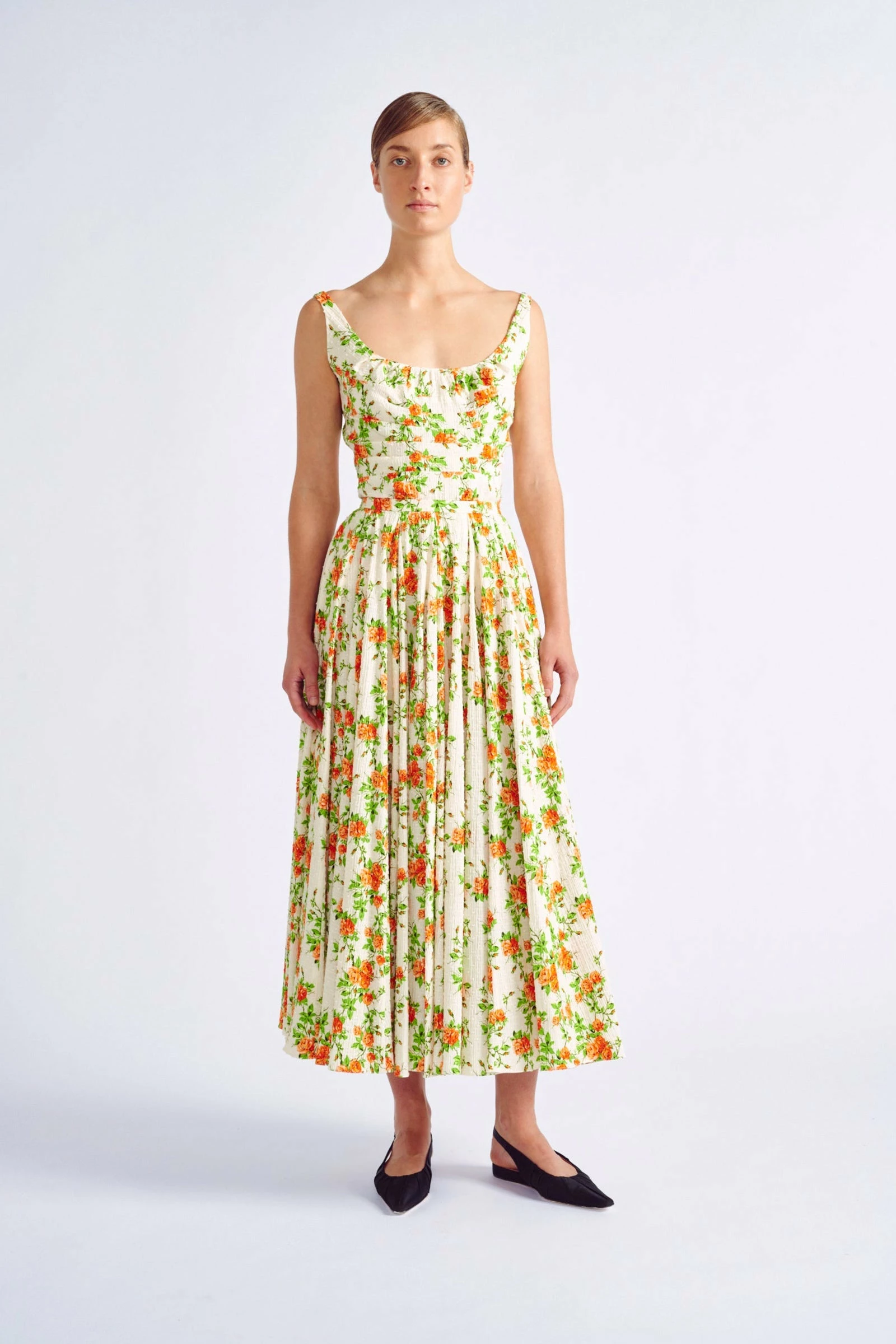 Emilia Wickstead Angie Top, Orange Rose 2 Emilia Wickstead Angie Top, Orange Rose