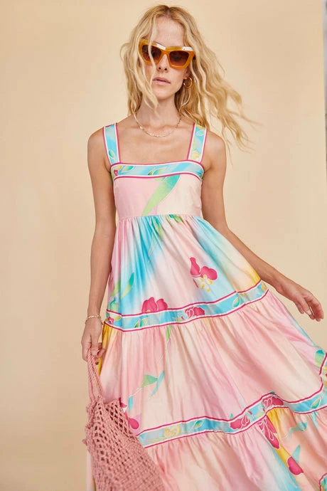 Hunter Bell Rita Dress, Gradation Multi Flower Wear 4 Hunter Bell Rita Dress, Gradation Multi Flower Wear