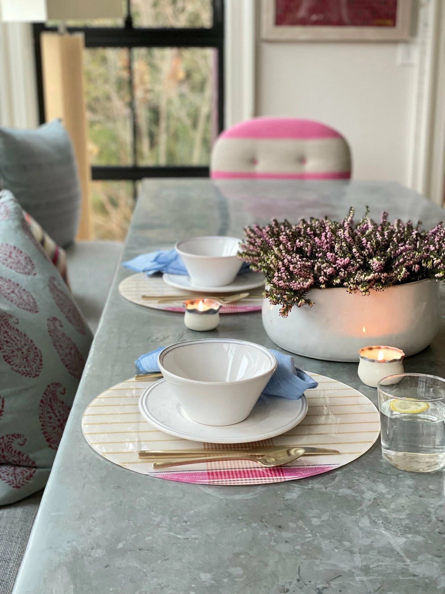 Proper Table Co. Rose Hand-Loomed Placemat 4 Proper Table Co. Rose Hand-Loomed Placemat