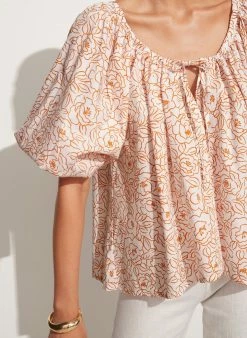 Faithfull The Brand La Riva Top, Martine Floral Orange Wear