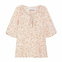 Faithfull The Brand La Riva Top, Martine Floral Orange Wear