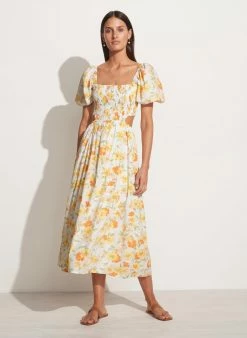 Faithfull The Brand Wear Loucetta Midi Dress, Palermo Floral Print