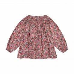 Busy Bees For Kids Georgina Girls Smocked Top, Multi Floral
