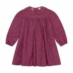 Busy Bees Ginny Girls Peter Pan Collar Dress, Red Hearts