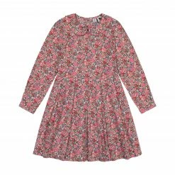 Busy Bees Harriet Girls Peter Pan Collar Dress, Multi Floral For Kids