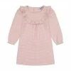 Busy Bees Kennedy Ruffle Bib Dress, Rose Pink Stripe