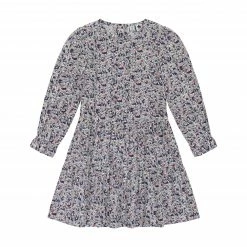 Busy Bees Poppy Girls Drop Waist Dress, Abstract Floral