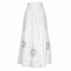 Sea NY Violette Patch Skirt, White Wear