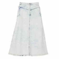 Sea NY Wear Birdie Bleached Denim Skirt, Blue