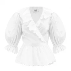 Sea NY Wear Heidi Heart Quilt Wrap Top, White