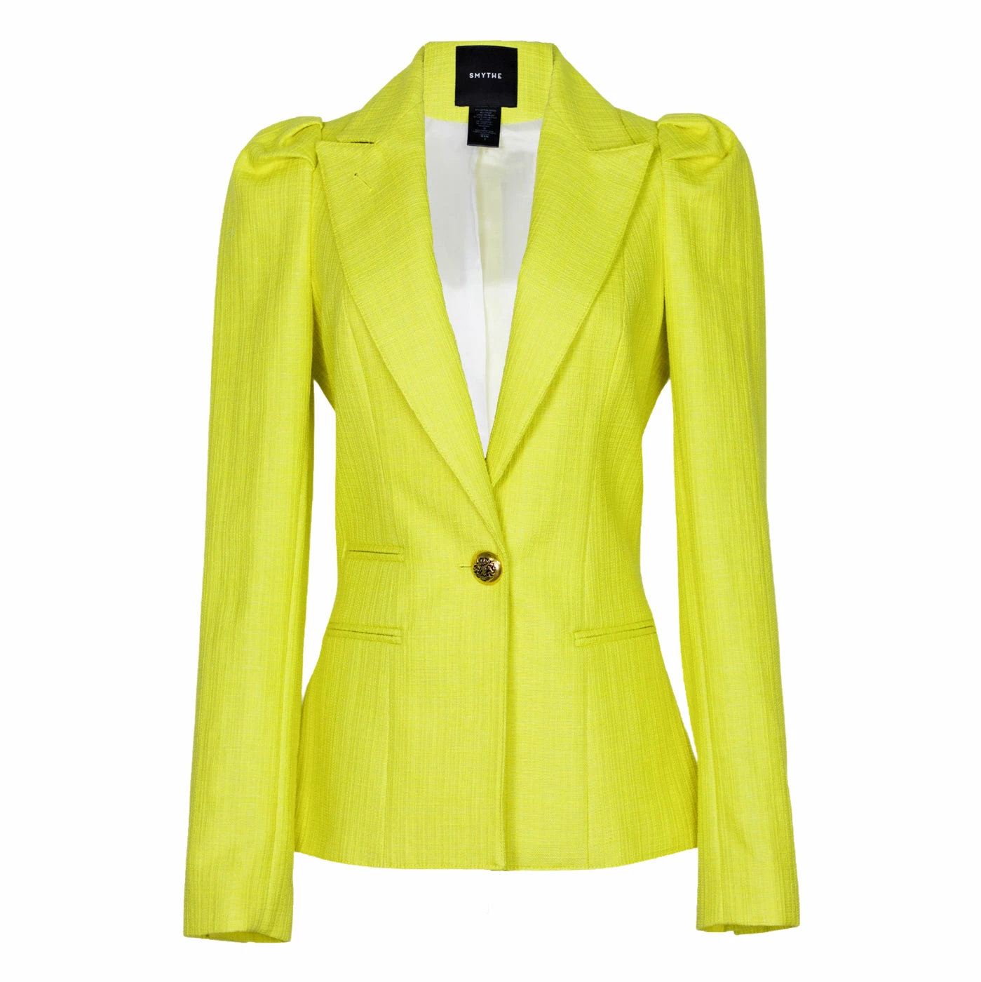 SMYTHE Box Pleat Blazer, Lemon 1 SMYTHE Box Pleat Blazer, Lemon