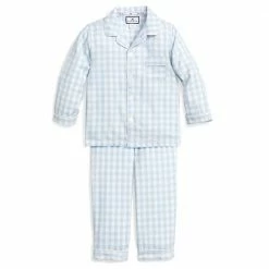 Petite Plume Light Blue Gingham Pajama Set
