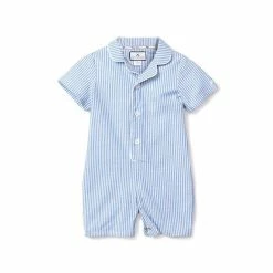 Petite Plume For Kids French Blue Seersucker Summer Romper