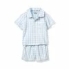Petite Plume Light Blue Gingham Short Set For Kids