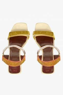 Staud Betty Rhinestone Heel, Cream Multi Wear