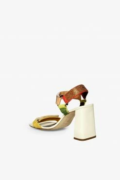 Staud Betty Rhinestone Heel, Cream Multi Wear