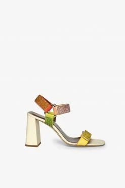 Staud Betty Rhinestone Heel, Cream Multi Wear