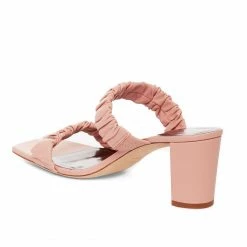 Staud Wear Frankie Ruched Sandal, Dark Blush