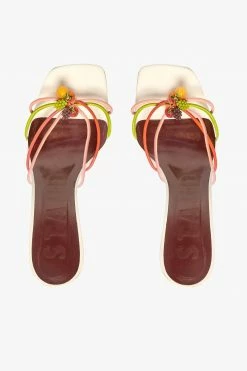 Staud Wear Pippa Wedge, Cream Multi X Fruit